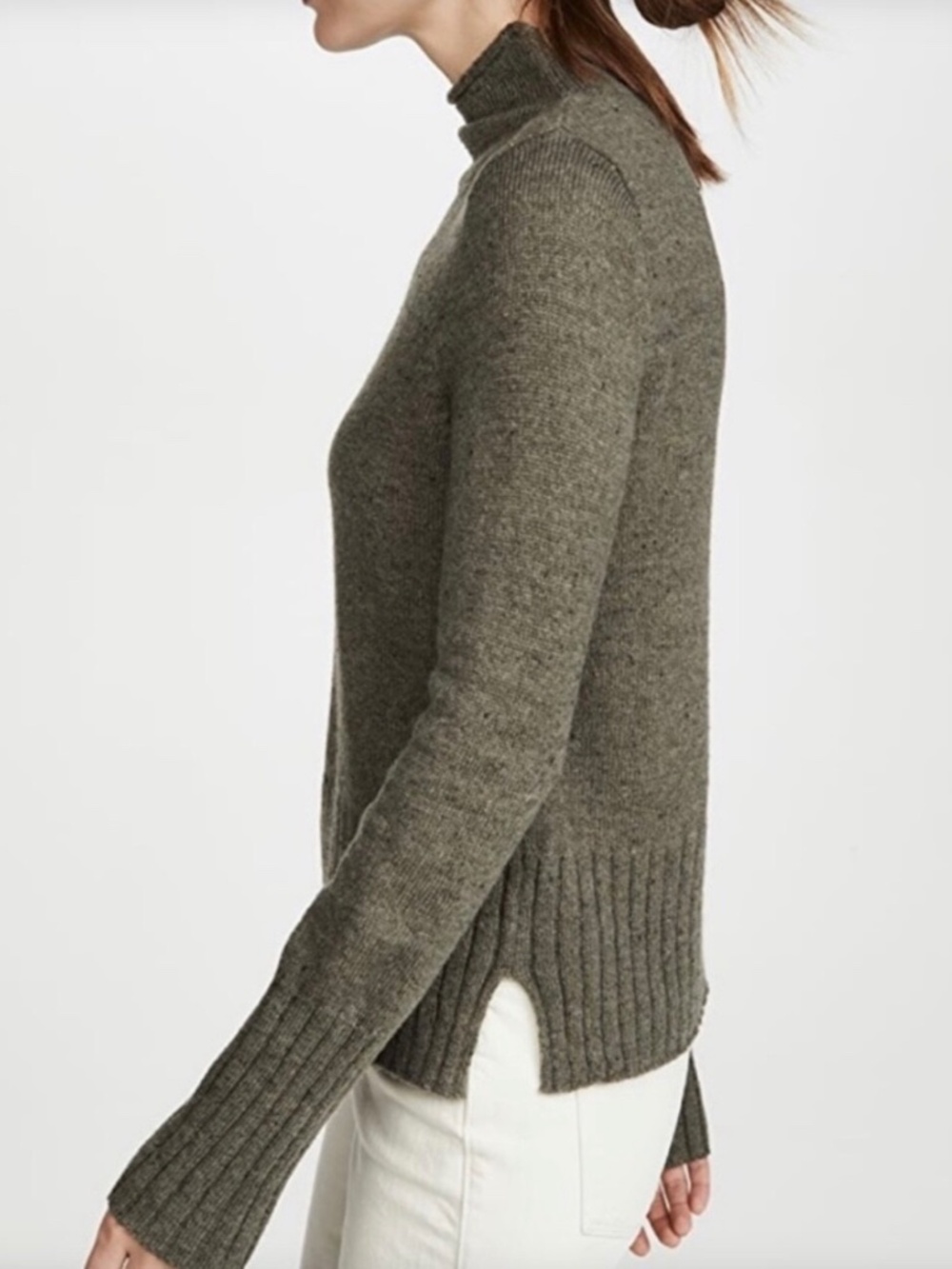 ✨NWT✨ MADEWELL Donegal Inland Turtleneck Sweater Coziest Yarn Mockneck Green SM - Picture 4 of 6